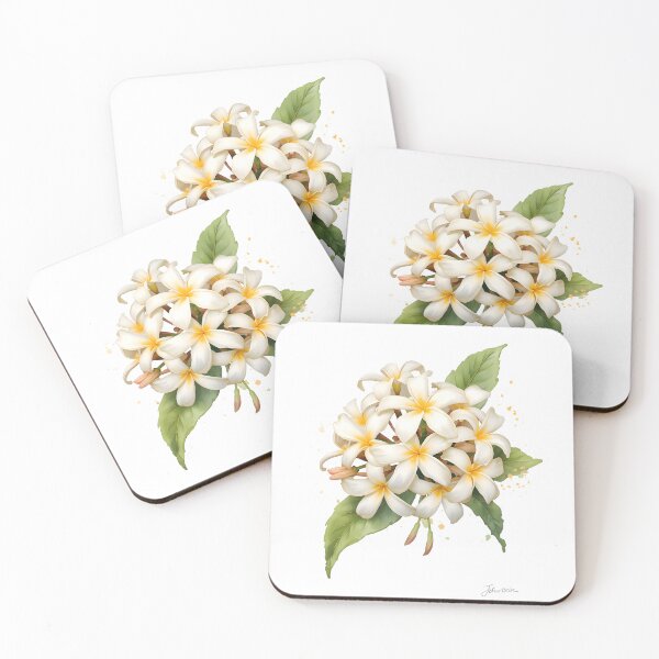 Item preview, Jasmine Flower Watercolor Painting designed and sold by RawNaturePrints.