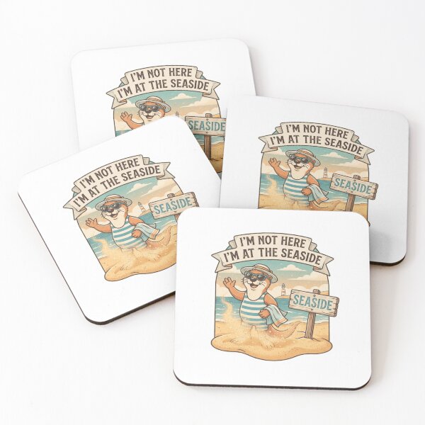 Item preview, I'm Not Here I'm At The Seaside Sticker designed and sold by Imaginarium of Chaos falcon88 .