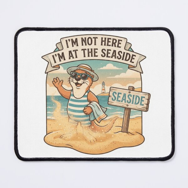 Item preview, I'm Not Here I'm At The Seaside Sticker designed and sold by Imaginarium of Chaos falcon88 .