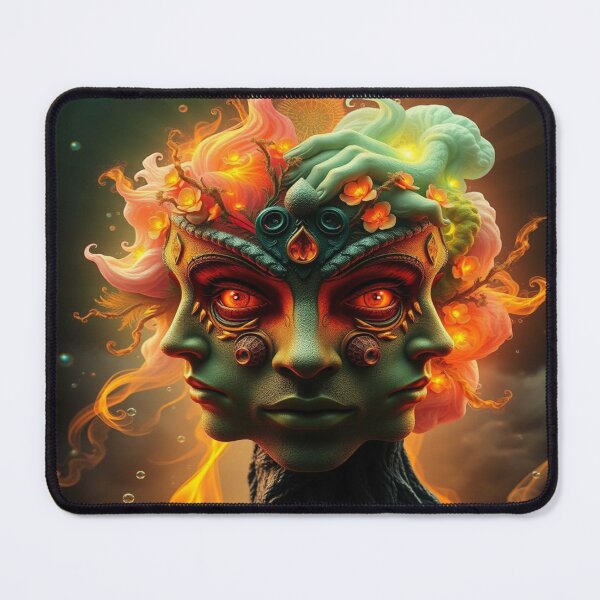 Item preview, Elemental Nature Face – Surreal Fire & Bloom designed and sold by FotoworldEdel.