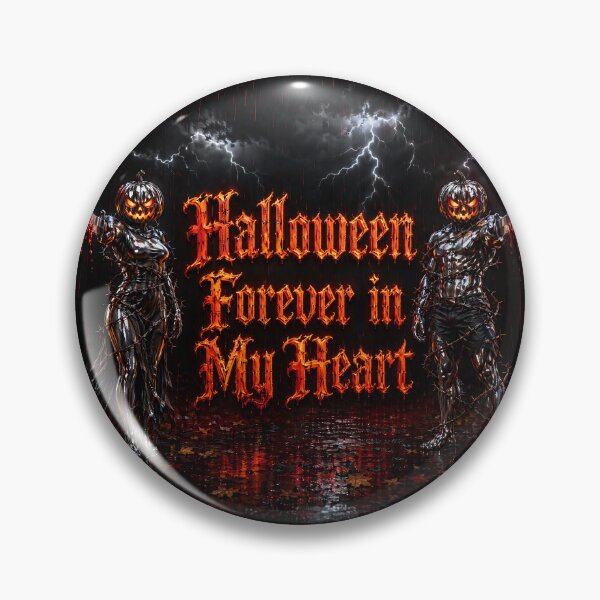 Item preview, Halloween Forever in My Heart Chrome Pumpkin Monster designed and sold by Aimaniia666.