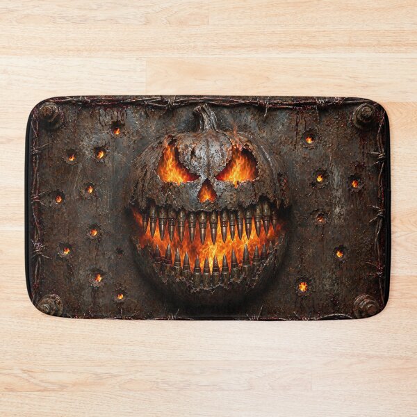 Item preview, Industrial Halloween Rusted Plate & Cyber Barbed Wire Pumpkin designed and sold by Aimaniia666.