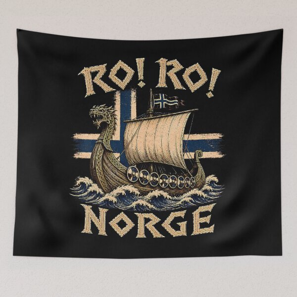 Item preview, Ro Ro Norge Viking Longship Norwegian Flag Scandinavian designed and sold by Mdcazeem.