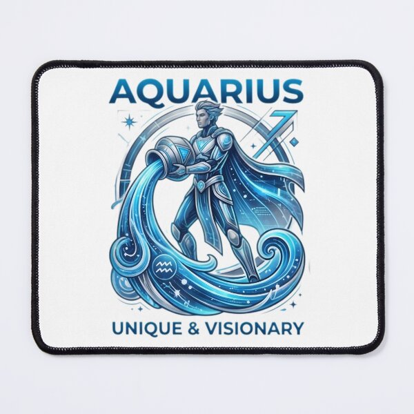 Item preview, Aquarius Daily Horoscope | Unique & Visionary Zodiac Sign | Water Bearer Astrology | Cosmic Aquarius Birthday Gift | Celestial Zodiac Art designed and sold by Bhaskar Digital Art.