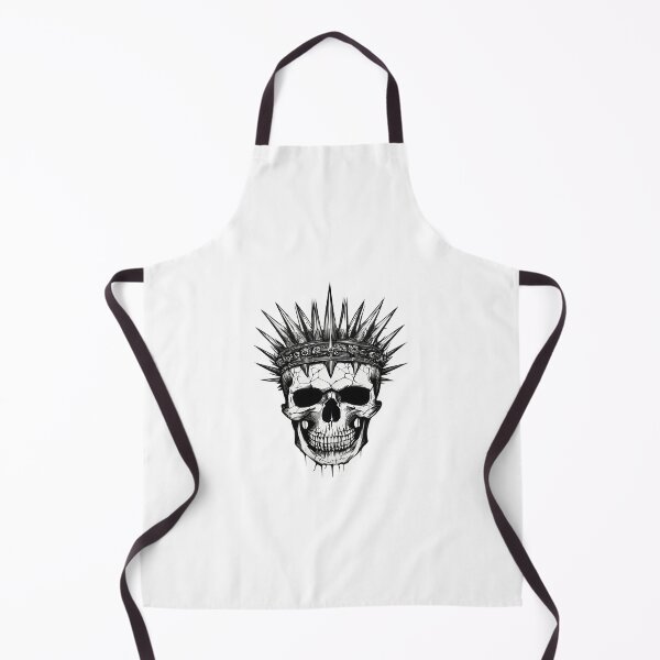 Item preview, Crowned Skull with Spiked Royal Crown – Gothic Monochrome Vector Illustration designed and sold by Artisan Finds Online.