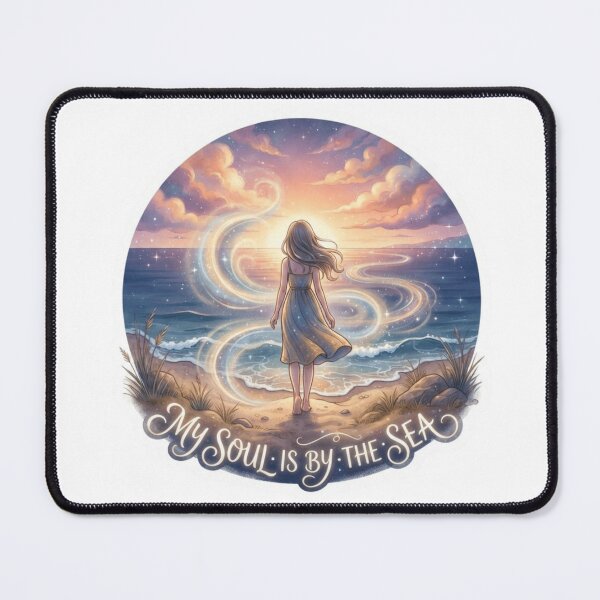 Item preview, My Soul Is By The Sea Sticker designed and sold by Imaginarium of Chaos falcon88 .
