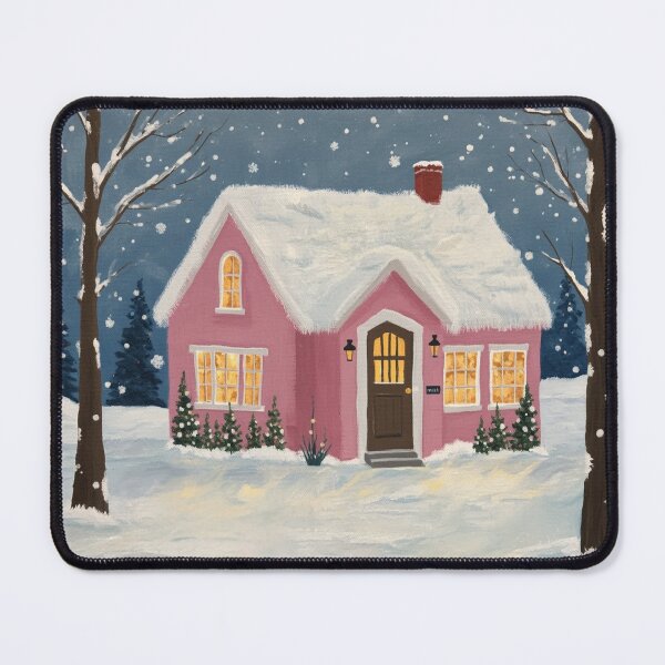 Item preview, Cosy Little House in Snow designed and sold by PamLeeDesign.