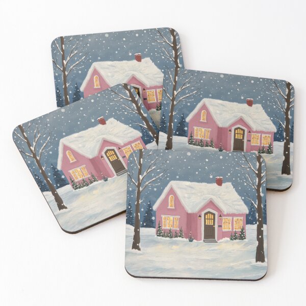 Item preview, Cosy Little House in Snow  designed and sold by PamLeeDesign.