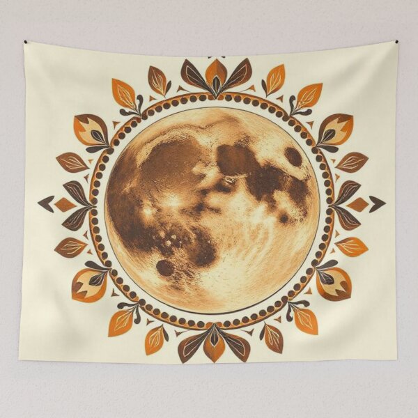 Item preview, Sepia Moon with Nordic Symbolism designed and sold by RAISC.