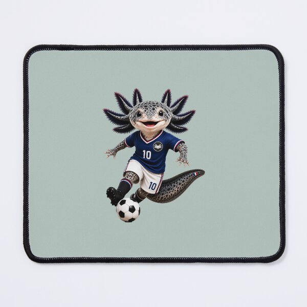 Item preview, Cute France Axolotl Soccer Mascot – Number 10 Football Fan Cartoon designed and sold by MonsoonInkX.