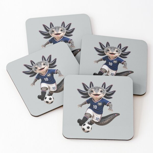 Item preview, Cute France Axolotl Soccer Mascot – Number 10 Football Fan Cartoon designed and sold by MonsoonInkX.