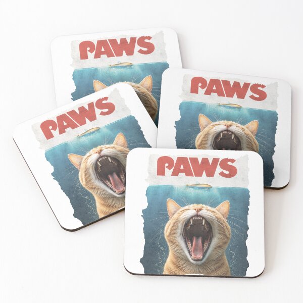 Item preview, PAWS – Giant Orange Cat Ocean Poster | Funny Vintage Animal Wall Art designed and sold by MakitoDesign.