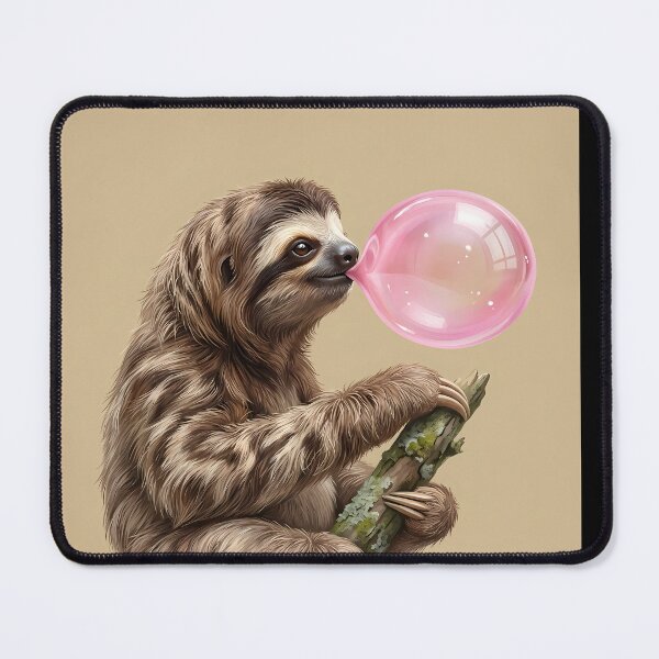 Item preview, Sloth blowing pink bubble gum designed and sold by Safwat-Aziz.