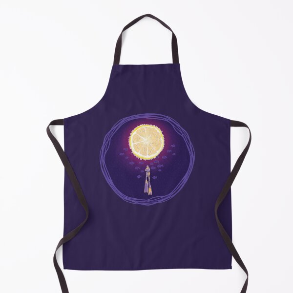 Item preview, Apnea with lemon, dark violet background designed and sold by WONDERPRINTVALLEY.