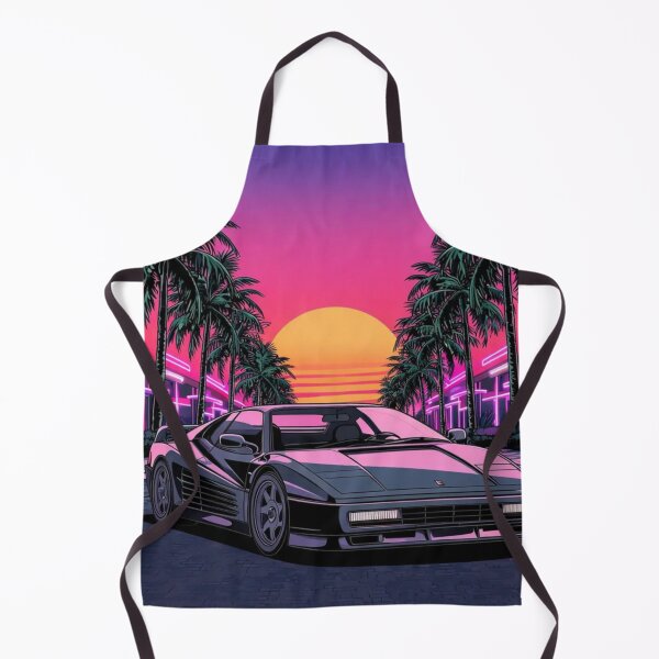 Item preview, Retro 80s Neon Sports Car Sunset | Synthwave Miami Palm Trees Vaporwave T-Shirt Design GTA VI designed and sold by Evv_u.