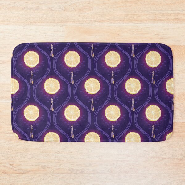 Item preview, Apnea with lemon, dark violet background designed and sold by WONDERPRINTVALLEY.