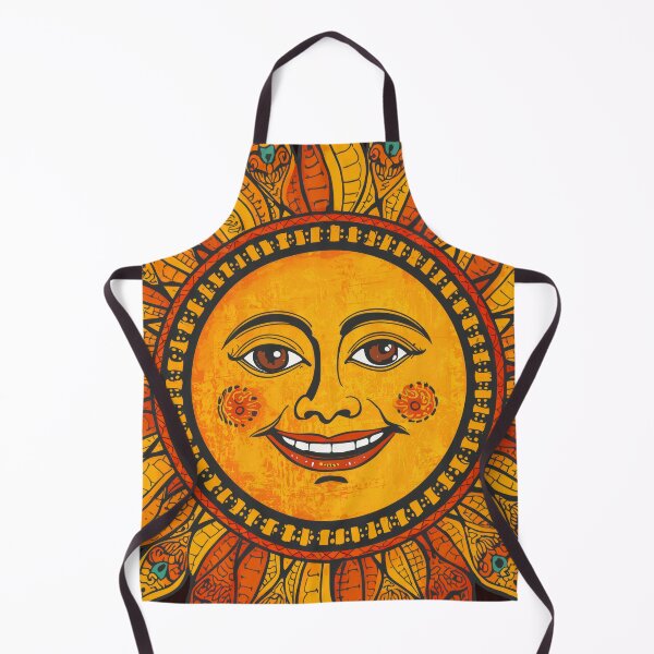 Item preview, Boho Sun Face | Celestial Folk Art Mandala Illustration designed and sold by Omtatsat.