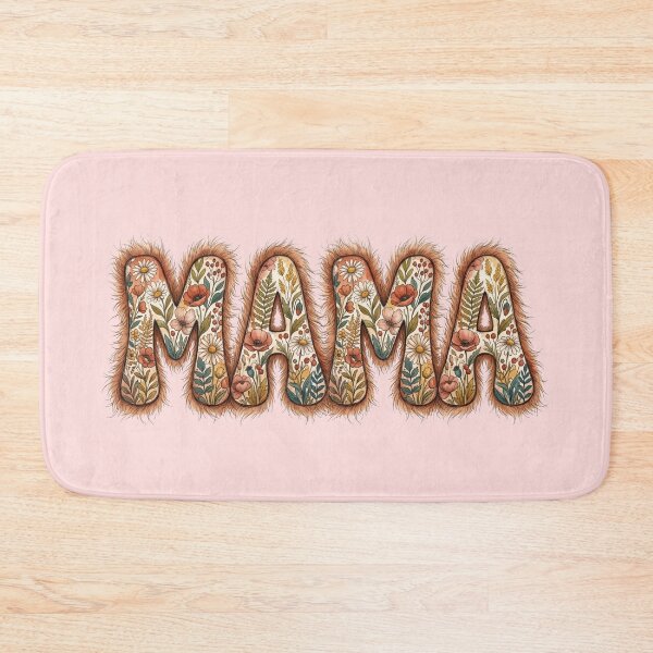 Item preview, Cute Groovy Fluffy Mama Typography Retro Floral Mother's Day designed and sold by BreezifyDesignStudio.