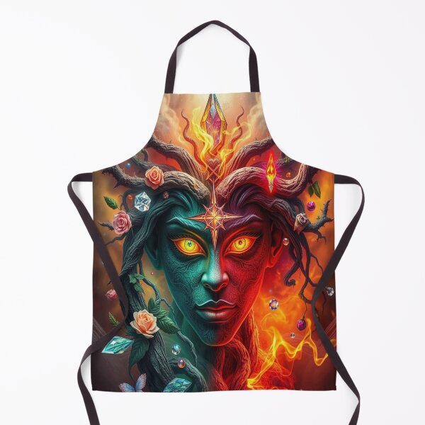 Item preview, Dual Nature Goddess – Surreal Fire & Bloom Fusion designed and sold by FotoworldEdel.