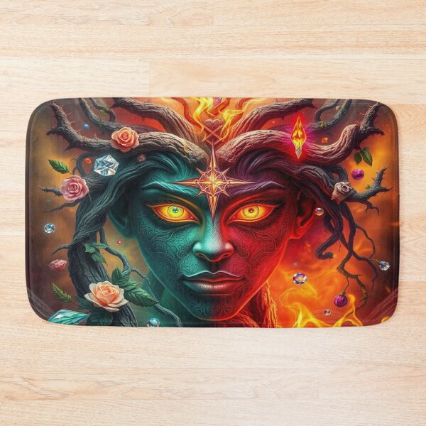 Item preview, Dual Nature Goddess – Surreal Fire & Bloom Fusion designed and sold by FotoworldEdel.