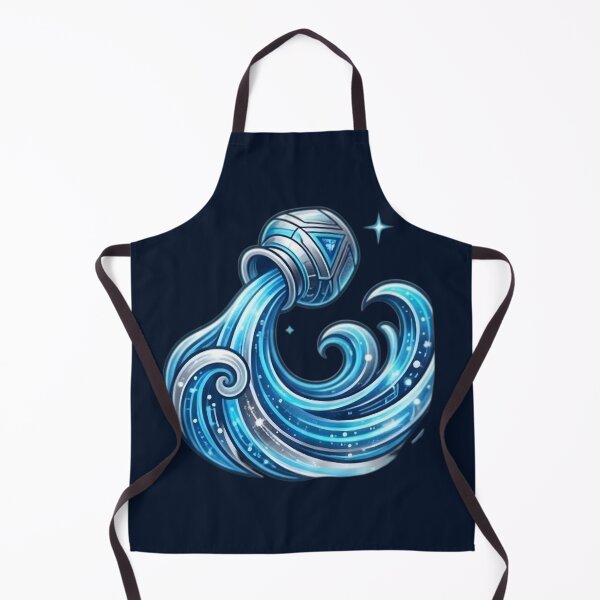 Item preview, Aquarius Daily Horoscope Water Bearer | Minimalist Zodiac Astrology Design | Cosmic Blue Wave | Aquarius Gift | Celestial Horoscope Art designed and sold by Bhaskar Digital Art.