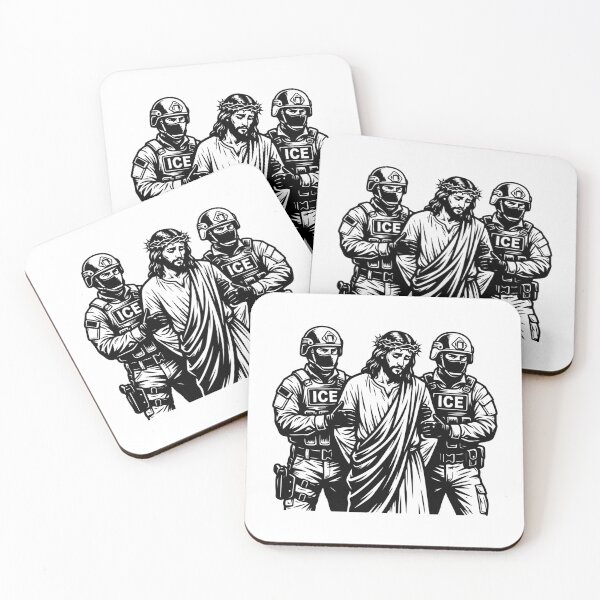 Item preview, Jesus Arrested by ICE Political Satire Social Justice Art designed and sold by raedattia.