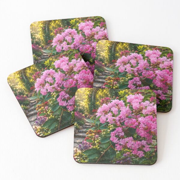 Item preview, Sunlit Garden with Pink Blooms designed and sold by SheFriendly143.