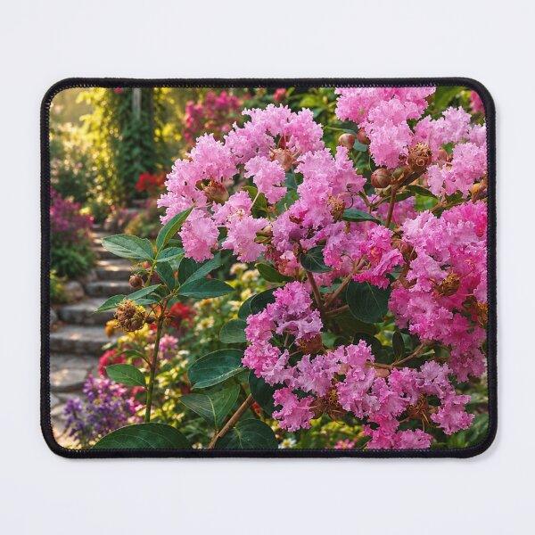 Item preview, Sunlit Garden with Pink Blooms designed and sold by SheFriendly143.