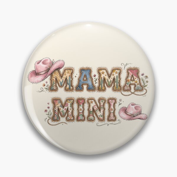 Item preview, Retro Western Fluffy Mama Mini Cowgirl Pink Cowboy Hat designed and sold by BreezifyDesignStudio.