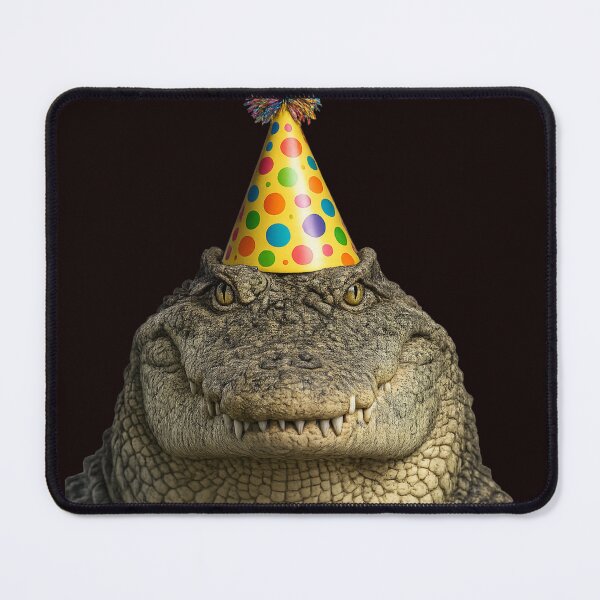 Item preview, Happy Alligator Wearing Party Hat Portrait designed and sold by BagFactoryUK.