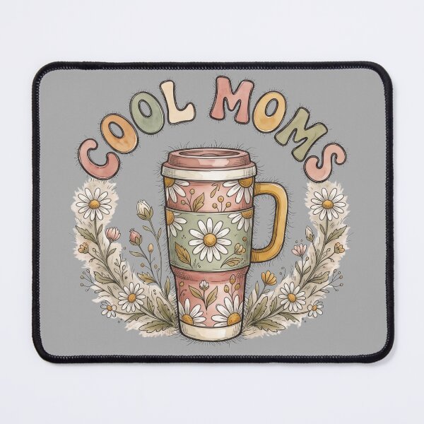 Item preview, Retro Cool Moms Tumbler Cup Daisy Floral Wreath Groovy designed and sold by BreezifyDesignStudio.