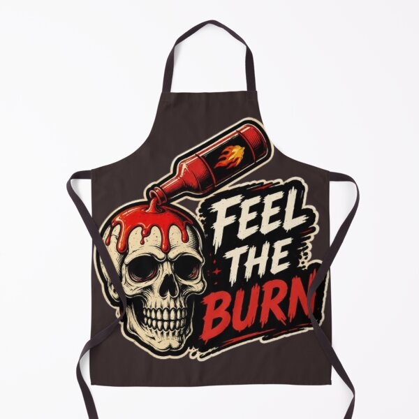 Item preview, Feel the Burn – Hot Sauce Skull Sticker | Spicy Food Horror Design designed and sold by GRYFFWEAR.