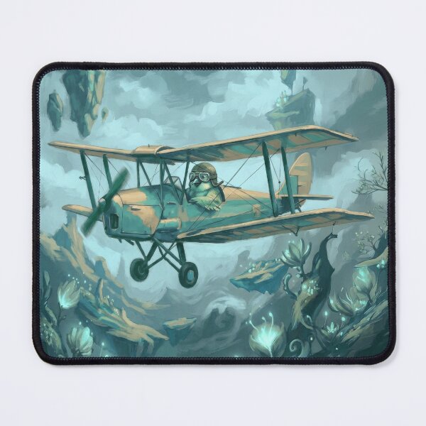 Item preview, Bird pilot flying a Tiger Moth plane designed and sold by Linda Louw.