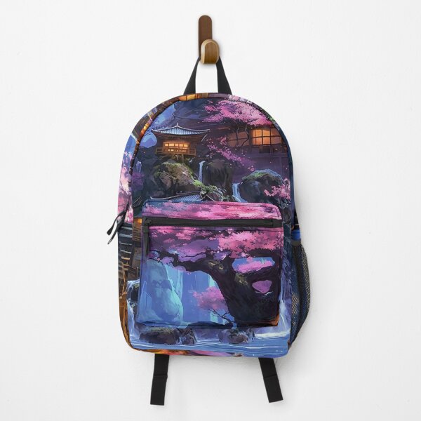 Item preview, Enchanting Japanese Pagoda with Cherry Blossoms designed and sold by Safwat-Aziz.