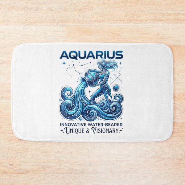 Item preview, Aquarius Daily Horoscope | Innovative Water Bearer Zodiac Sign | Unique & Visionary Astrology Art | Aquarius Birthday Gift | Cosmic Design designed and sold by Bhaskar Digital Art.