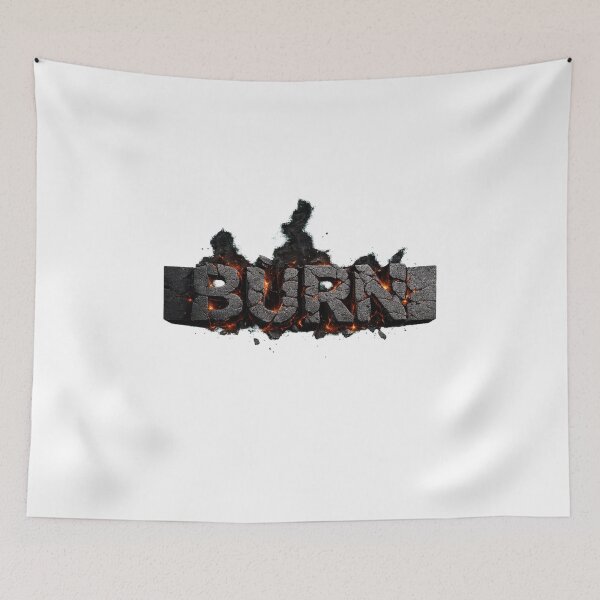 Item preview, BURN Art: Flaming Stone & Volcano Fire Design designed and sold by Bhinfy.