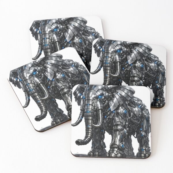 Item preview, Steel Elephant V4 – Cyberpunk Mechanical Elephant | Industrial Metal Beast | Futuristic Robot Animal Art T-Shirt designed and sold by SteelCoat Studio.
