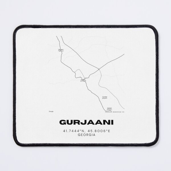 Item preview, Gurjaani Georgia Minimalist City Map with Coordinates | Black and White Street Map Art designed and sold by RM-Journey.