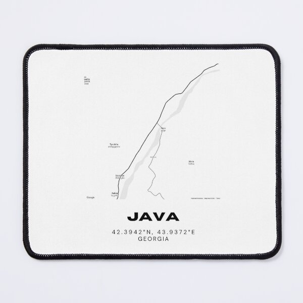 Item preview, Java Georgia Minimalist City Map with Coordinates | Black and White Street Map Art designed and sold by RM-Journey.