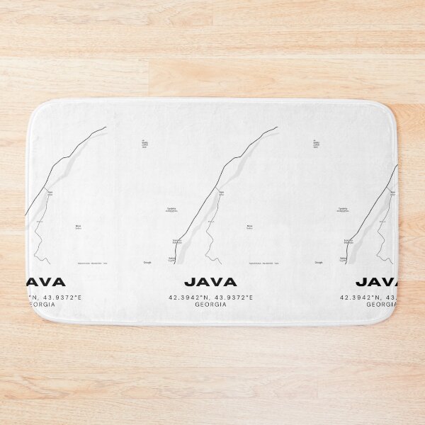 Item preview, Java Georgia Minimalist City Map with Coordinates | Black and White Street Map Art designed and sold by RM-Journey.