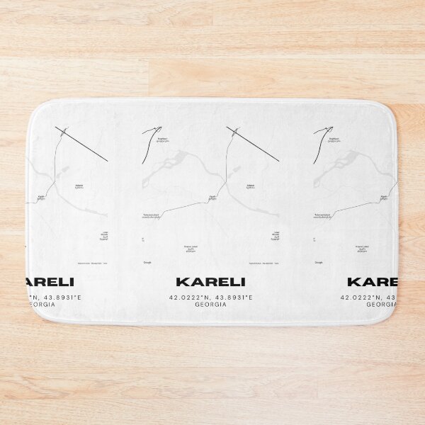 Item preview, Kareli Georgia Minimalist City Map with Coordinates | Black and White Street Map Art designed and sold by RM-Journey.