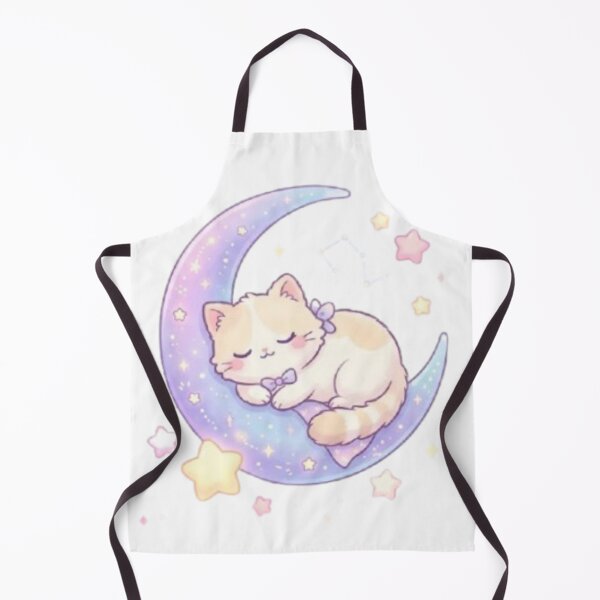 Item preview, Cute Moon Cats Floral Dream designed and sold by MonaDesignLab.