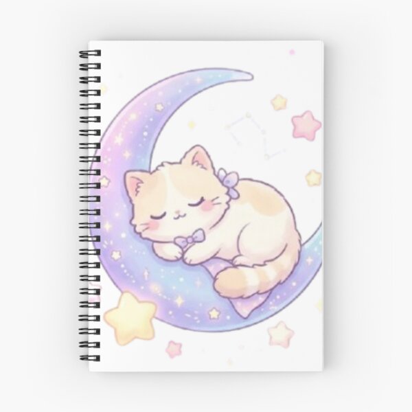 Item preview, Cute Moon Cats Floral Dream designed and sold by MonaDesignLab.