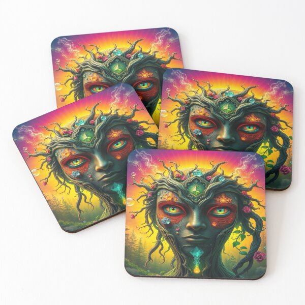 Item preview, Forest Energy Face – Surreal Nature Glow designed and sold by FotoworldEdel.