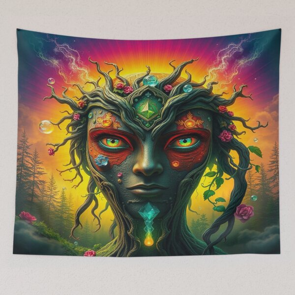 Item preview, Forest Energy Face – Surreal Nature Glow designed and sold by FotoworldEdel.