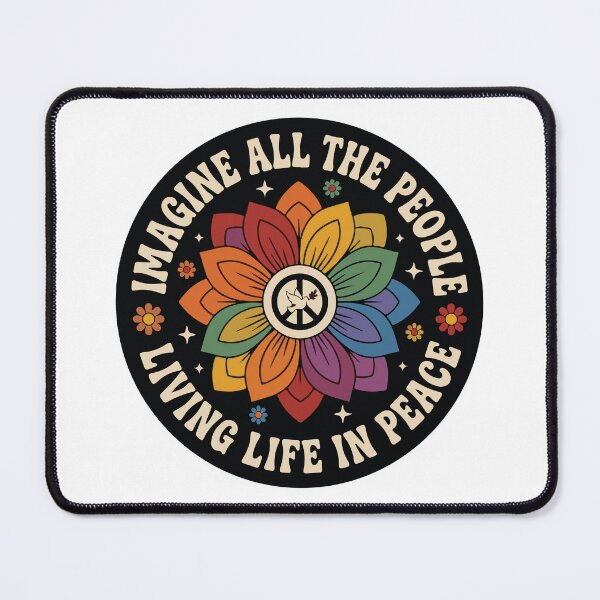 Item preview, Imagine All The People Living Life In Peace - Retro 70s Groovy Peace designed and sold by raedattia.