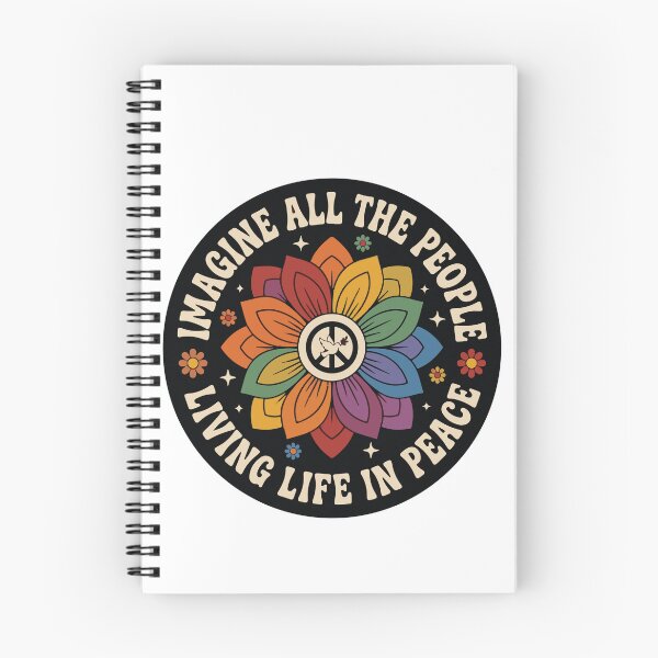 Item preview, Imagine All The People Living Life In Peace - Retro 70s Groovy Peace designed and sold by raedattia.