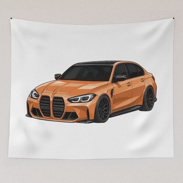 Item preview, G80 3 Competition Fire Orange Performance Sedan Mini Toon designed and sold by VenZolic.
