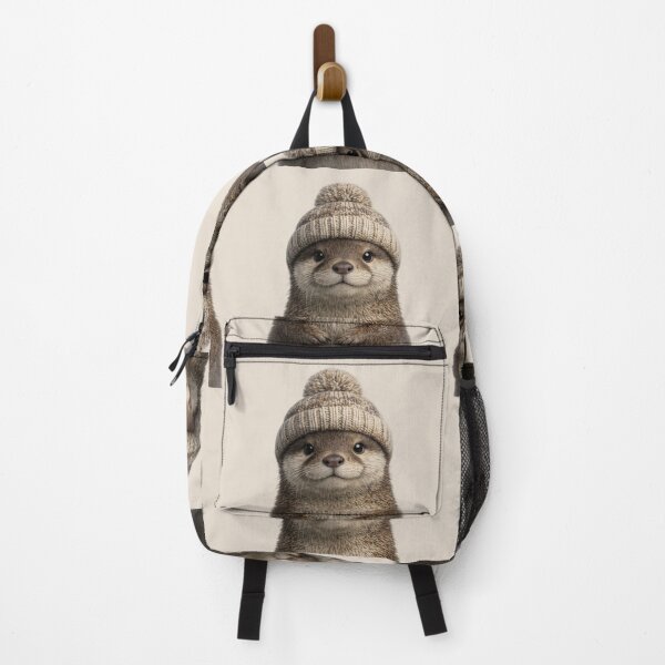 Item preview, Cute Otter Wearing Beanie Winter Portrait designed and sold by BagFactoryUK.