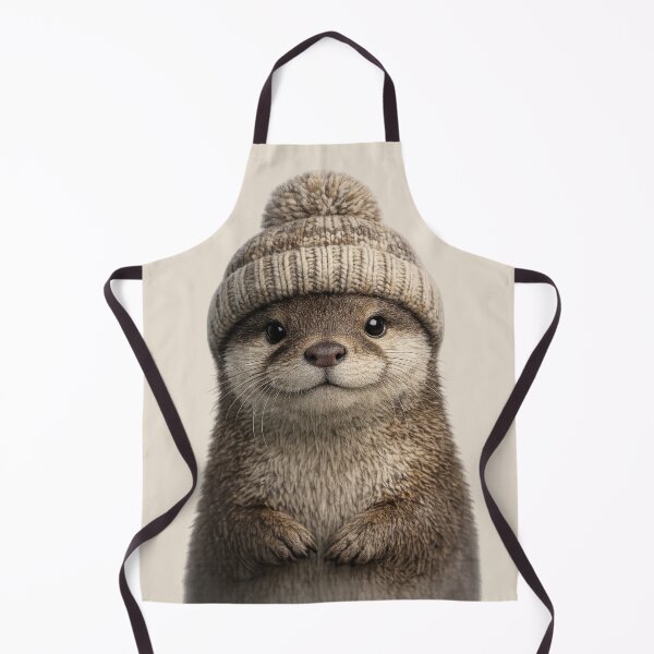 Item preview, Cute Otter Wearing Beanie Winter Portrait designed and sold by BagFactoryUK.